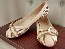 Ballerine donna Dior bianche beige leo canvas pelle