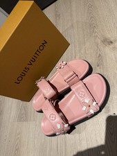 Sandali LV rosa in pelle con