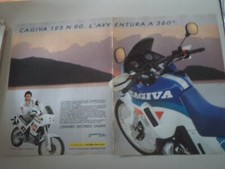 advertising Pubblicità 1990 CAGIVA 125 N 90/ELEFANT LUCKY EXPLORER 900 ORIOLI