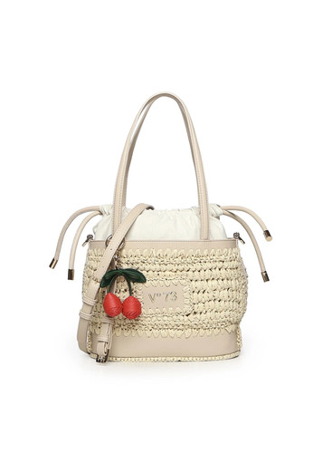 V73 borsa beige in raffia - v73,