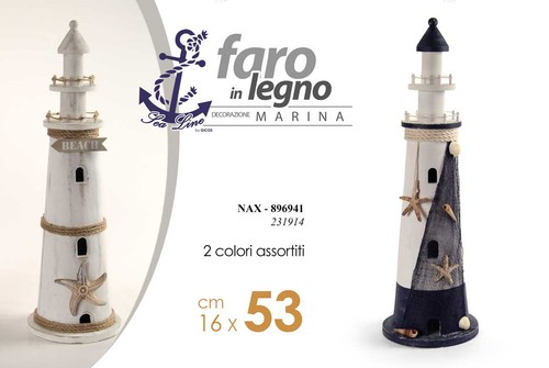 Faro legno 53cm con corda - 53cm,
