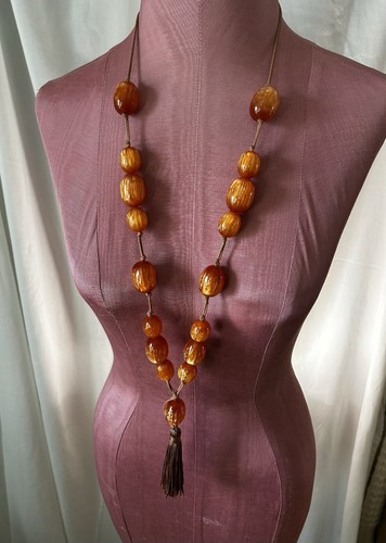Collana nappa perline - nappa, lucite