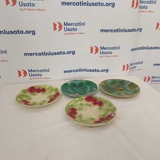 Piatti Barbotine Tema Floreale Set 4 Piatti Francia Fine 800 Originali