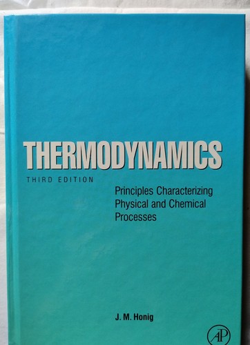Thermodynamics honig - j., m.