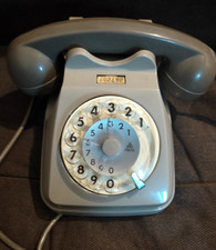 VINTAGE TELEFONO FISSO A DISCO ROTELLA  ITALTEL SIP BIGRIGIO ANNI '70 DESIGN