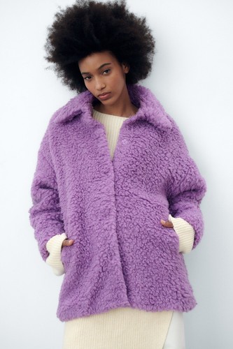 Giacca zara finta sherpa - giacca,