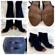 TOMS Blu Maiorca Camoscio Peep
