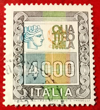 Alti Valori Lire 4000 varietà centro spostato a Sinistra Usato