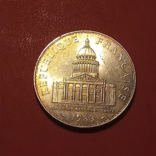 Francia moneta 100 Franchi 1983 Pantheon Argento silver