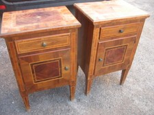 Coppia comodini con intarsi - comodini,