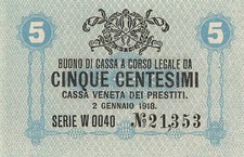 Italia Italy 5 Centesimi 1918