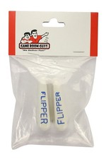 Pinball Flipper Plastica con "Flipper" Blu - Top Rotondo - 2" - Bianco