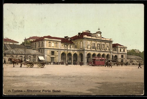 Cartolina torino stazione - torino,,