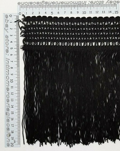 Frangia seta passamaneria nero - frangia,