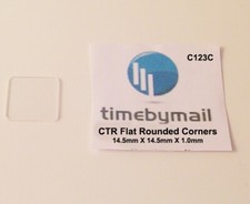 Per CARTIER TANK 14,5mm X 14,5mm X 1mm Orologio Vetro Cristallo NUOVO Ricambio C123C