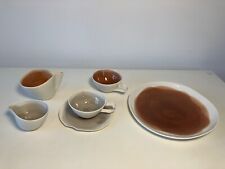 Nuovo set di tazze e piattini ornamentali in porcellana fatti a mano in Italia 