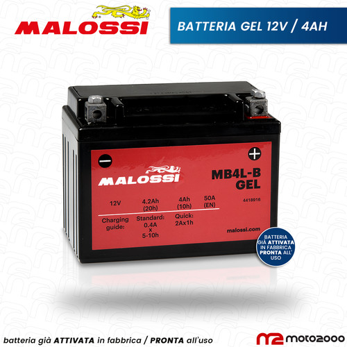 Batteria gel attivata malossi - attivata,