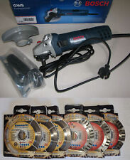 Bosch Gws 7-115 Smerigliatrice + 6x Rapidamente Cemento Ø 115 MM Disco