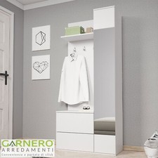 Mobile ingresso RAK bianco moderno con specchio corridoio con stile e design