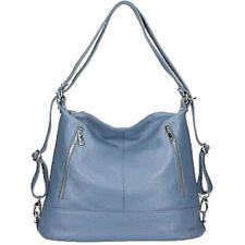 Borsa Donna a spalla in vera pelle trasformabile in zaino BC7170- 9 colori