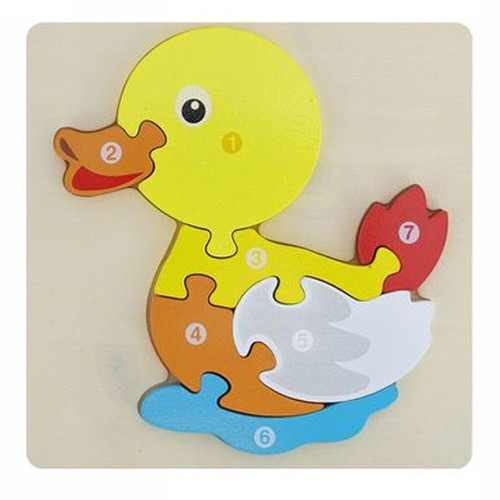 Puzzle blocchi legno forma - puzzle,