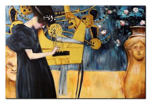 Gustav klimt musica 90x60cm - gustav,