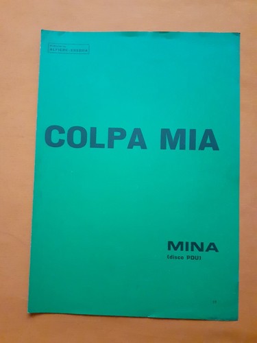 Spartito musicale mina colpa - spartito,