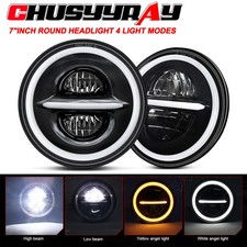 New Pair 7" inch Round LED
