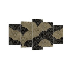 Quadro su Tela 160x85cm Nero e