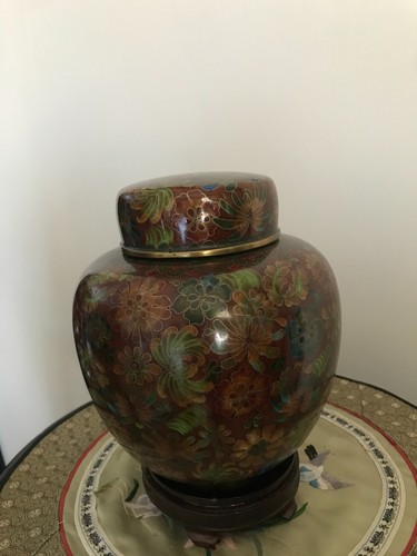 Cloisonne vase potiche pot - vase,