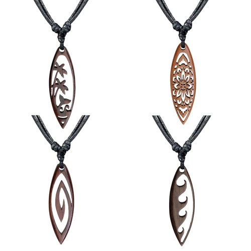 Collana con ciondolo - ciondolo, legno