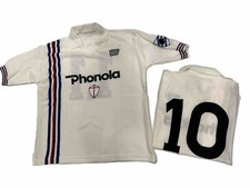 Maglia SAMPDORIA MANCINI N10 Lanetta Phonola Acrilico Calcio Vintage Bianca