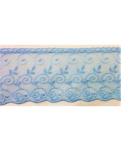 Tulle ricamato pizzo punta