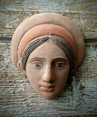 Maschera testa etrusca - maschera,
