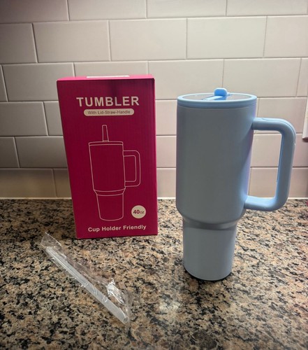 40oz tumbler cup with - with, handle