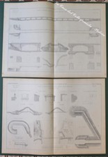 LIGURIA. "Ponte a tredici archi sul ponte Magra presso Sarzana". 2 grandi tavole