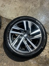 1 CERCHIO IN LEGA PEUGEOT 208 DIAMANTATO ORIGINALE USATO COMPLETO DI GOMMA R16