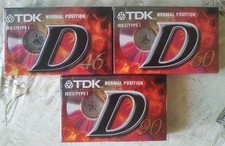 Lotto 3 Audiocassette TDK D 46/60/90 - Made Europe 1997 - Sigillate Collection