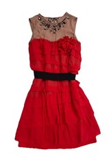 LANVIN for H&M Vestito In Seta Rosso Taglia XS 34 EU Edizione Limitata