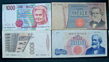 4 BANCONOTE DA 1000 lire