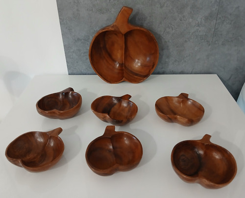 Set ciotole legno forma - ciotole,