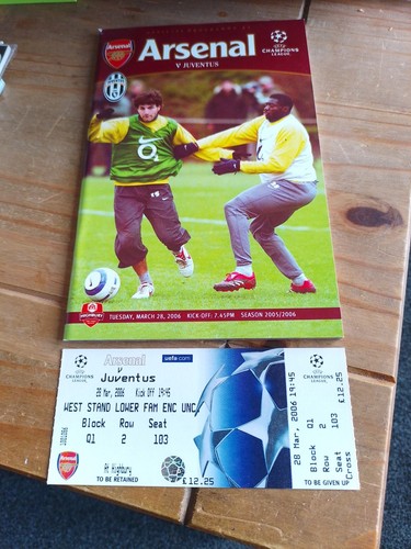 Arsenal juventus biglietto - arsenal, v