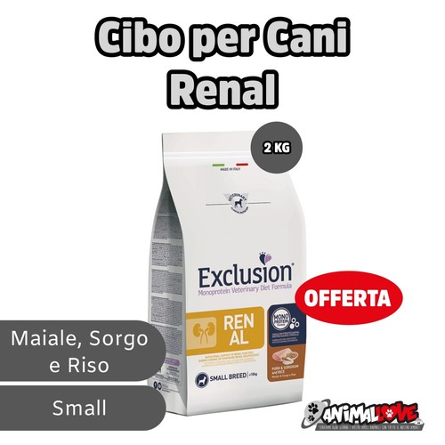 Exclusion cibo per cani renal - per,