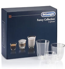 DE LONGHI TAZZE CAFFE CAPPUCCINO LATTE VETRO TERMICO BOROSILICATO DOPPIA PARETE 