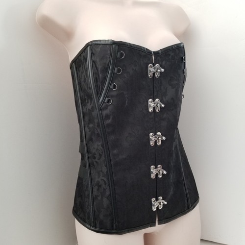 Overbust costume broccato - broccato, nero