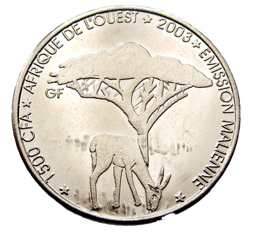 Mali 2003 1500 cfa - mali, 1