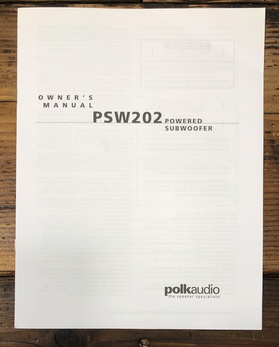 Polk audio psw202 psw - audio, psw-202