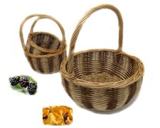 Set 3 ceste in vimini noce e