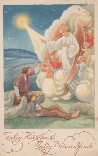 Cartolina natalizia paesi - cartolina,
