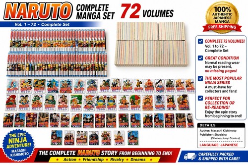 Naruto set manga - manga, completo